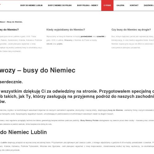 Przewóz busem do Niemiec z Lublina