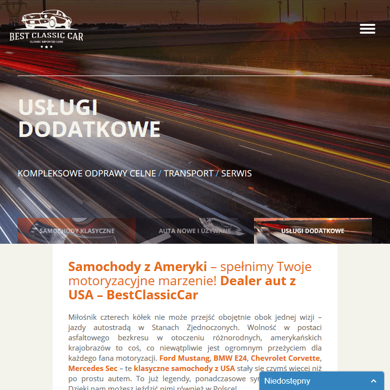 Import aut na zamówienie