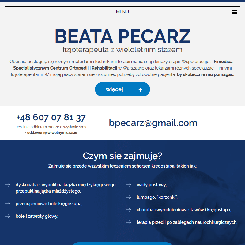 Terapia pooperacyjna - Warszawa