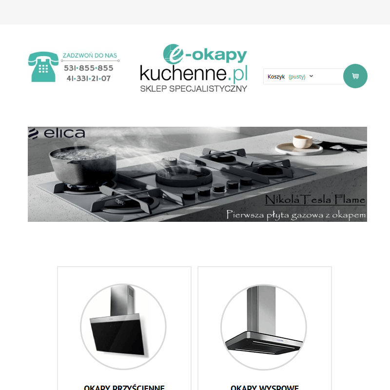 Okapy z płytą roboczą