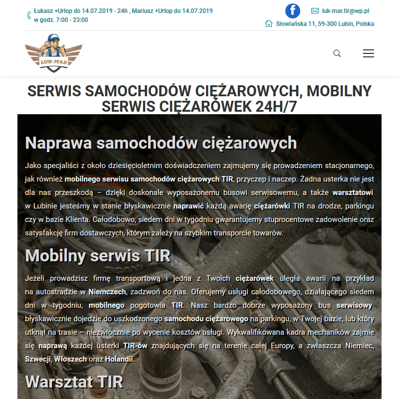 Mobilny serwis TIR